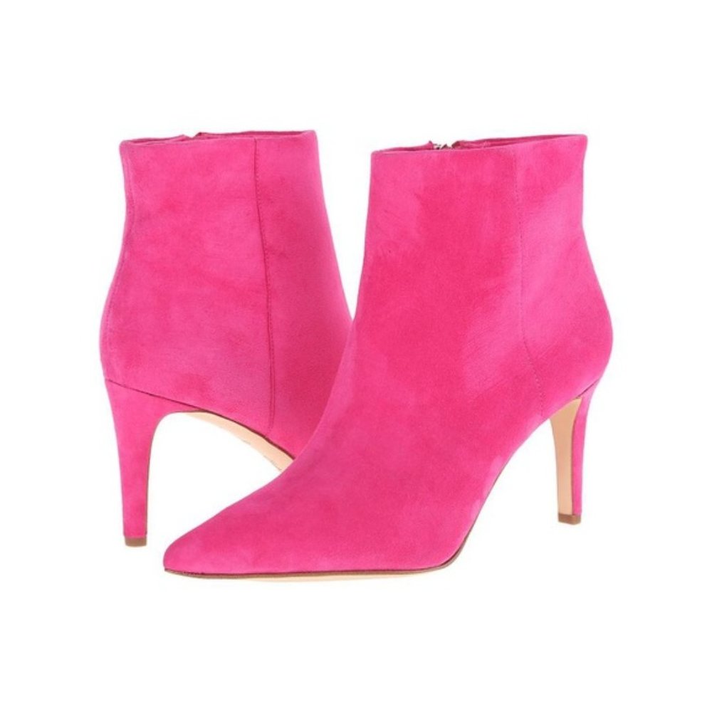 Sam Edelman Hot Pink stiletto suede ankle boots